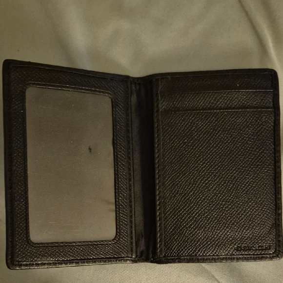 Coach Black Key & Card Holder with Geometric Design - Picture 2 of 3